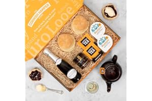 THE CORNISH HAMPER STORE Traditional Cream Tea For 1 with Prosecco - Afternoon Tea, Food Hamper, Birthday Gift, Thank You Gift, Christmas Treat.