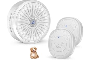 SMALIFE WERSVG Dog Door Bell with Wireless Touch Dog Bells for Puppy Potty Training and IP55 Waterproof Dog Training Door Bells - White