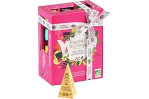 English Tea Shop - Coffret thés et infusions biologiques - 12 sachets pyramides - Sélection Dégustation - Cadeau thé