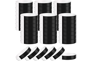 BOUBONI 300 braccialetti di carta per eventi, resistenti all'acqua, rotoli adesivi per eventi, club, festival musicali, concerti (nero)