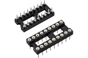 Oiyagai 20-Pack Zoccolo IC DIP 18 Pin 2,54 mm – Adattatori a Foro Tondo per PCB, Supporti Saldatura IC, Breadboard, Prototipi e Riparazioni Elettroniche