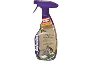 STV International 2XDefenders STV627 Squirrel Repellent Spray (Natural, Humane Squirrel Deterrent Spray, Deters Garden Pests from Bird Tables and Nut Feeders, Treats 225 sq m) - 750 ml
