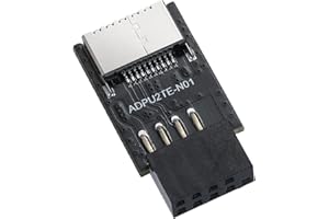 MZHOU USB 2.0 9PIN Pannello Frontale Presa su TYPE-E C Frontale A-KEY Adattatore di Estensione Della Spina per Scheda Madre - Si Applica a Tutti i Sistemi che Supportano USB2.0