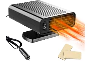 Leaflai Car Heater,12V Car Heaters for Vehicle 200W Car Heater that Plug in Cigarette Lighter, 2 in 1 Fast Heating Defrost Defogger