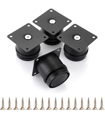 4 stks verstelbare meubelpoten bedpoten verhogen meubels aluminiumlegering poot (zwart, h 50mm) | NL