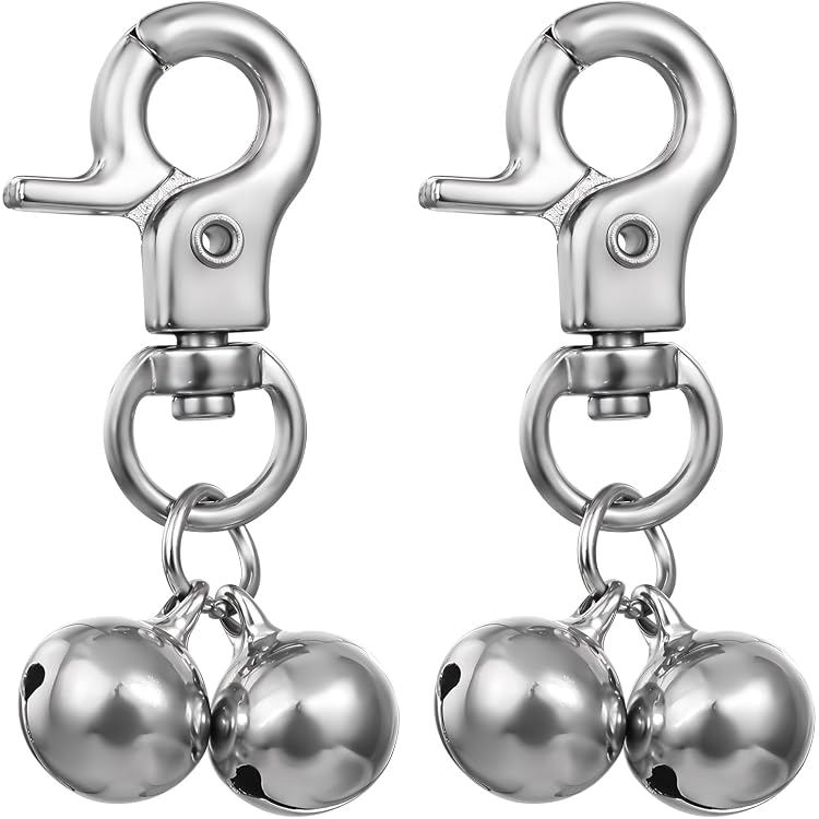Produktbild von 2 Sets Laute Katzen Hundeglocken, Retro Haustier Glocken Haustier