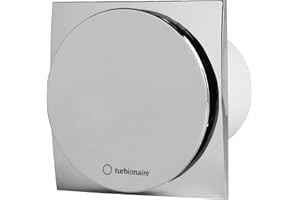 Turbionaire MIO 100 LL-SC Aspiratore Bagno Cromato, 100mm, Motore con cuscinetti a sfera, Silenzioso, Valvola di Non Ritorno, IPX4