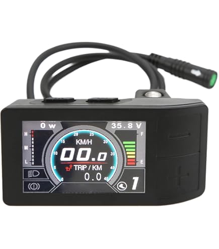 Display Controllo Velocità Connettore 5 Pin Display LCD Per Bici Elettrica - Computer Di Bordo 36V/48V Con Controllo Velocità Acceleratore Bici Elettrica