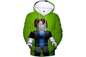 MINIDORA Roblox 3D Sweat à Capuche Polaire pour Garçon Pull Manches Longues Veste