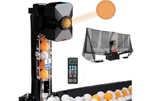 Gguwug Robot de Tenis de Mesa La máquina de Pelotas de Ping Pong Sirve Pelotas de Ping Pong de regulación de 40 mm Máquina automática de Tenis de Mesa para Entrenador en Solitario para Principiantes