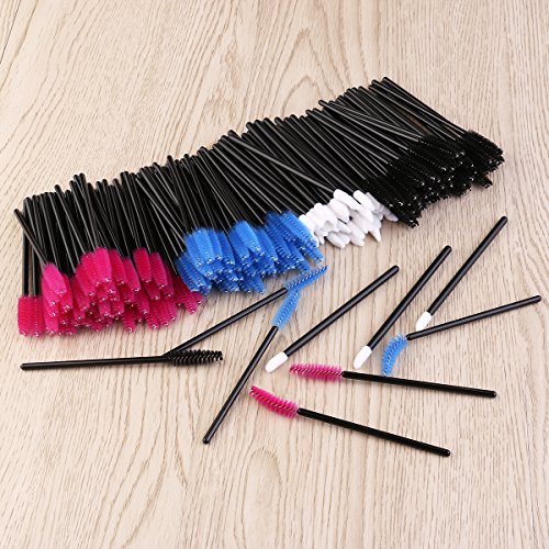 PIXNOR 150 Wimpern Bürsten und 50 Lippenstift Gloss Zauberstäbe, Wimpern Pinseln Mascara Zauberstäbe Einweg-Lippe Bürsten Einweg Make-up Tool - 9