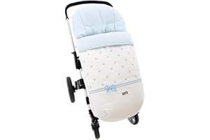 Saco Silla de Paseo Universal Rosy Fuentes- Saco Carrito Bebé - Funda de silla de paseo - Equipado para ser Ajustado perfectamente -Azul celeste