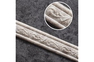 CRGANGZY Borde de pared autoadhesivo, borde de moldura flexible, decoración de borde de pintura de diamante, líneas de cintura de pared, borde de papel tapiz 3D para decoración de bricolaje en casa, oficina,