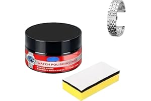 Nebulith Watch Polishing Kit,Premium Polishing and Cleaning Paste,Watch Glass Scratch Remover with Sponge, Watch Cleaning Kit,Strap and Screen Scratch Repair,Stainless Steel Scratch Remover,30g
