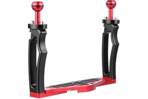 IBUGER Plateau pour caméra de plongée - Plateau de poignée étanche pour Appareil Photo - Support de Plateau de poignée sous-Marine en Aluminium Extensible pour Plateau de caméra réglable pour Pacienjo