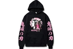 Sybnwnwm Sweat à capuche unisexe Demon Slayer Anime Nezuko fantaisie pour hommes, femmes, garçons et filles