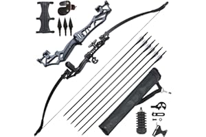 ‎HUNTINGDOOR Huntingdoor Pfeil und Bogen Set Erwachsene 40lbs Recurvebogen Kit 55" Bogenschießen Langbogen Sportbogen mit Zubehör Metall Riser Jagdbogen für Rechtshänder Anfänger