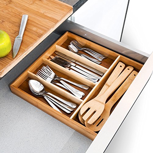 Relaxdays-Besteckkasten-mit-5-Fchern-HxBxT-ca-4-x-34-x-335-cm-Besteckeinsatz-aus-Bambus-als-Schubladenorganizer-und-Besteckeinlage-groer-Schubladenkasten-aus-Holz-pflegeleichte-Besteckbox-natur