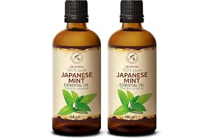 Japansk myntolja 2 x 100 ml – Mentha Arvensis – aromaterapi eteriska oljor för diffusorer och doftlampor – mintolja för tvålt
