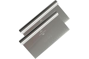 Midgreyeye 2 Grandi Taglia Impasto Con Scala Graduata In Acciaio Inox, Raschietto Per Pasta,tarocco Per Impasti Multiuso,Spatola/tagliapasta Per Torte, Pizza, Torte(22 * 12,5cm)