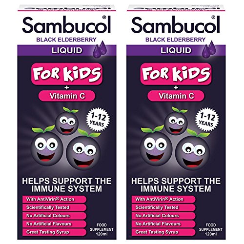 Sambucol Black Elderberry Liquid for Kids, 2 x 120ml