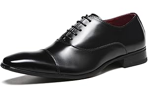 Rodawu Chaussure Homme Cuir Brogue Ville Lacets Urban Business Derbys Mariage Dressing Oxford Noir Marron 40-46EU