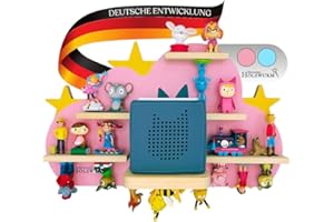 Magischer Holzwurm - Tonie Regal Pink Rosa Wolke Stern - Toniebox Regal - Tonie Regal Mädchen und Junge - Aufbewahrung im Kinderzimmer (Rosa) - Angebot