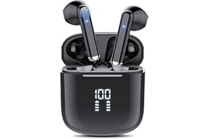 OYIB Cuffie Bluetooth 5.3, Auricolari Bluetooth con 4 Mic, Cuffie Wireless In Ear HiFi Stereo, Ricarica Rápida USB-C, Cuffie Senza Fili IPX7 Impermeabile Cuffiette Bluetooth Controllo Touch, Display LED