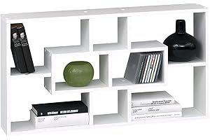 FMD MÖBEL FMD 289-001_we Lasse Etagère Murale avec 8 Compartiments Blanc