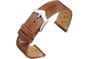 ANNEFIT Cinturini per Orologi in pelle Vintage, Cinturino 18mm 19mm 20mm 22mm a Sgancio Rapido per Uomo e Donna