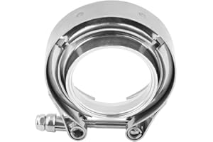 ‎KEENSO Keenso Auto Auspuff V Bandschelle Kit, Auto 2 Zoll Edelstahl Turbo Auspuff Rohrschelle Auspuff Klemmflansch mit 2 Flansch für Turbos Wastegates Abblasventile Auspuff