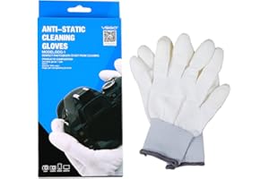 VSGO DDG-1 1 Pair Nylon Anti-Static Camera Cleaning Gloves with Finger Strengthening Structure, White