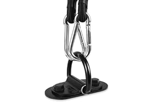 Meister Double-End Heavy Bag D-Ring Floor Anchor Mount Kit w/Bungees - Black