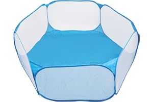 KEESIN Box portatile per piccoli animali, tenda traspirante per gabbia per animali domestici, pop up per bambini (blu)