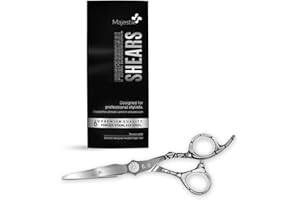 Professional Hair Scissors Very Sharp Barber 6.0-inch Razor Edge Hair Cutting Shears Made from Forged Stainless Steel with Fine Adjustment Screw by Majestik+