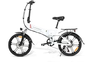 SAMEBIKE Bicicletta Elettrica per Adulti 20'',Pieghevole Bici Elettrica con Pedalata Assistita,City E-bike Unisex Adulto,Batteria Rimovibile 48V10.4AH,Bici Elettriche per 7 Velocità Uomo/Donna