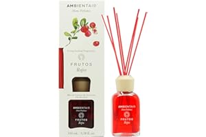 Ambientair Home Perfumes. Difusor de Varillas perfumadas Aroma Frutos Rojos. Ambientador Mikado Aroma Frutos Rojos. Difusor 100 ml con palitos de ratán.