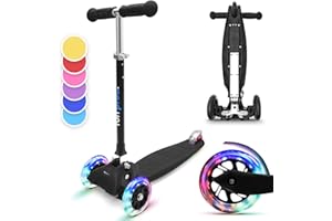 ‎FUN PRO Fun Pro ONE Roller, der Sichere Premium Roller Kinder 3 Jahre, LED Räder, faltbar, ab Kleinkind Junge Mädchen, Kinderroller, 3 4 5 6 Jahre