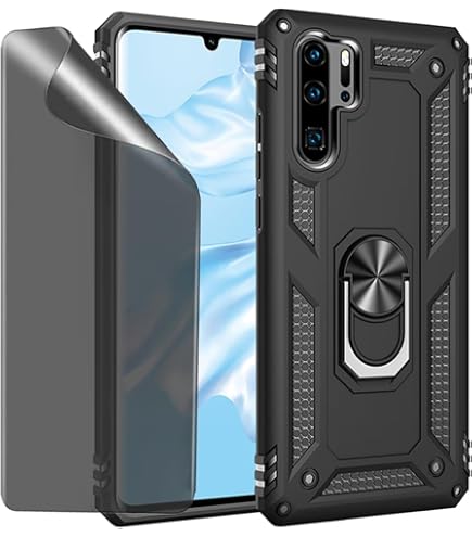 Custodia per Huawei P40 Pro Cover Adsorbimento Magnetica Case Bumper Metal Ultra Sottile 360 Gradi Full Body Protettiva Antiurto Cover Fronte e Retro in Vetro Temperato Trasparente Flip Cover,Blu