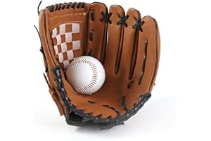 JPYH Guanto da Baseball da Lanciatore, Guanti da Battuta Sportiva Softball, Guantone da Baseball, Guantone da Battitore in Pelle PU, 10,5” per Bambini Giovani