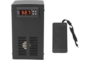 BROLEO Aquarium-Wasserkühler-Wärmer, Umweltfreundliches Echtzeit-Überwachungs-Aquarium-Wasserkühler-Kühlsystem 120 W Elektrisches Aquarium (EU-Stecker)