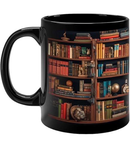 Panvola Abibliophobia Definition Mug - 11 Oz White Ceramic, Book Lover Gift For Readers, Librarians, Students - Humorous Novelty Coffee Mug
