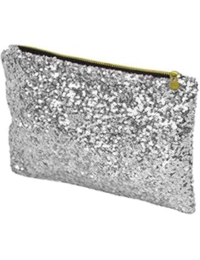 Fueerton Damen kleine elegante Glitzer Clutch Tasche Abendtasche
