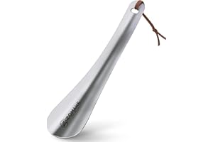 ‎ZOMAKE ZOMAKE Schuhlöffel Klein,Kleiner Schuhanzieher Metall,Mini Edelstahl Reise Schulöffel Kurz 18.5cm Mit Seil(1er Silber)