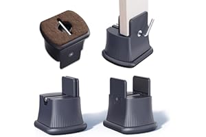 nediea Bed Risers Adjustable Screw Clamp, Furniture Risers 2 Inches, Heavy Duty Table Chair Raisers 4 Packs Fit For 0-1.5" Furniture Feet