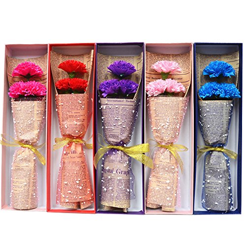 Popular and Exquisite Bathing Soap Flowers for Womens or Girls as Gift Purple