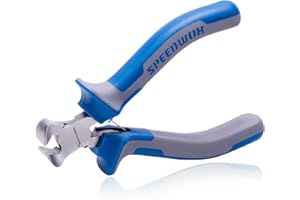 SPEEDWOX 4 Inches End Nippers Precision End Cutters Pliers Mini End Cutting Nippers Fine Pliers with Spring Micro Functional Small Wire Cutter Jewelry Making Shoes Repair Tool Pull Nails Brads