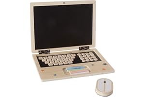 VERTBAUDET Laptop aus Holz, Schwarz, TU