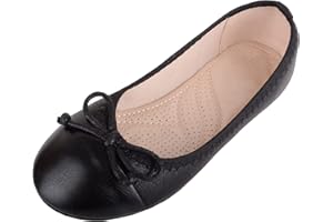 ABSOLUTE FOOTWEAR Childrens Kids Girls Slip On Glitter Sparkly Ballet Style Pump Shoes with Bow Design