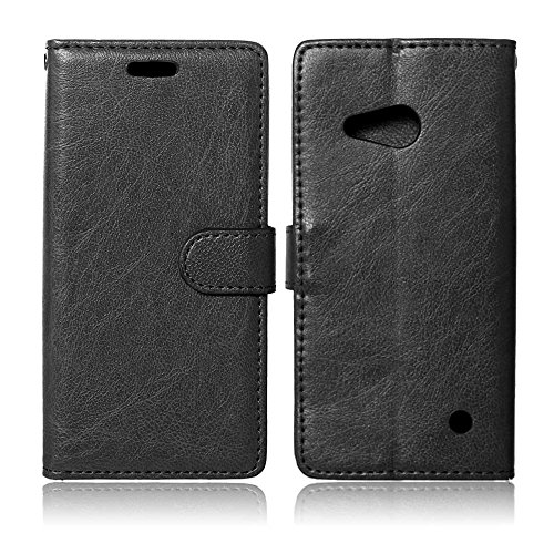 Nancen Nokia Microsoft Lumia 550 Lederhülle Neu Style Acht Farbe Weich PU Flip Case Ledertasche / Schutz Etui, Einfach Vintage Kollektion Karten Slot Foto Wallet Hülle Handy Tasche Zubehör - 2